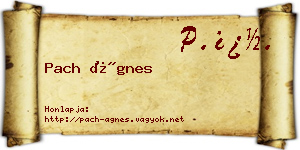 Pach Ágnes névjegykártya