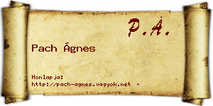 Pach Ágnes névjegykártya